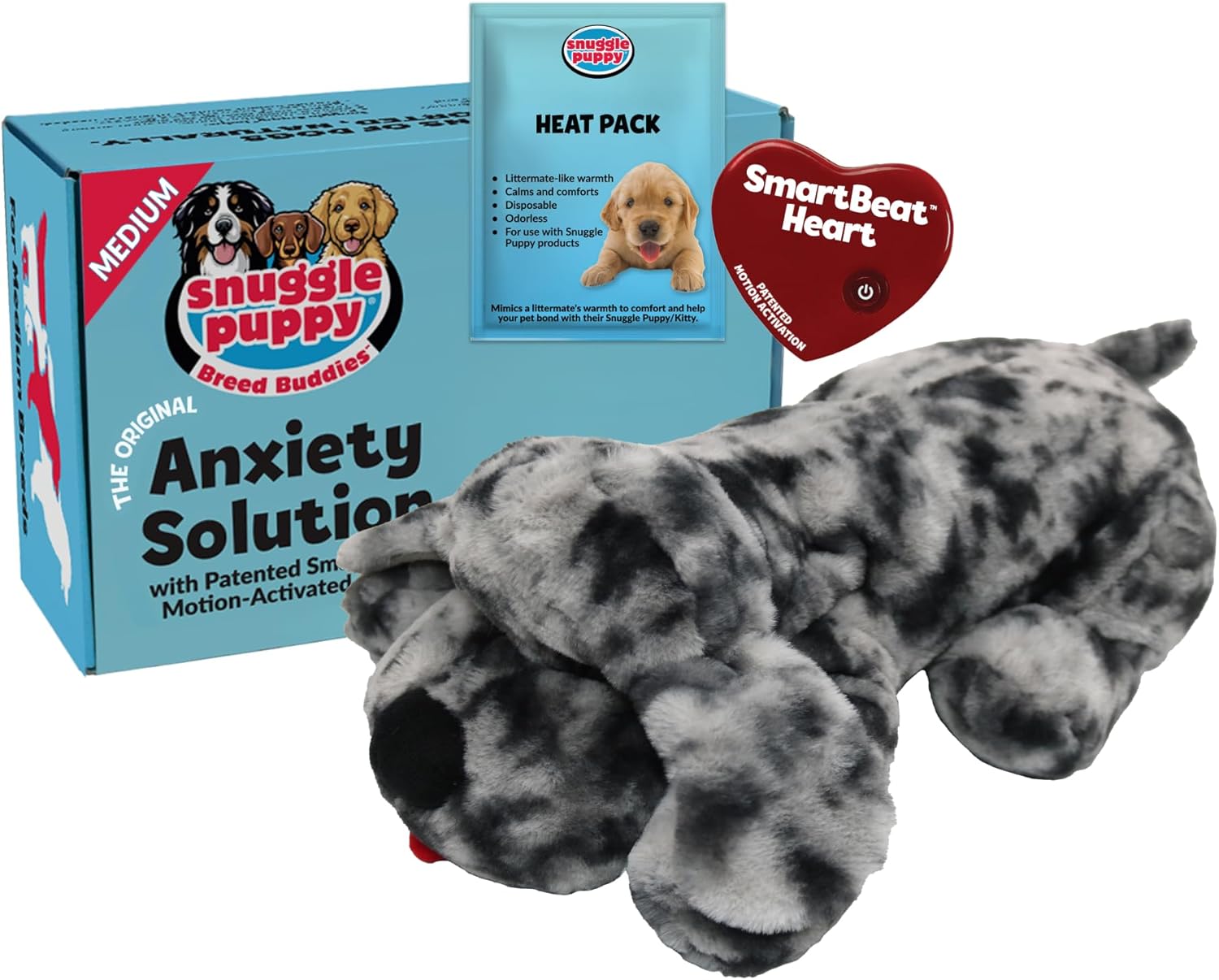 Snuggle Puppy Heartbeat Toy, Calming Comfort, Medium Breeds – Biscuit | Calming heartbeat toy, crate training comfort, heat p