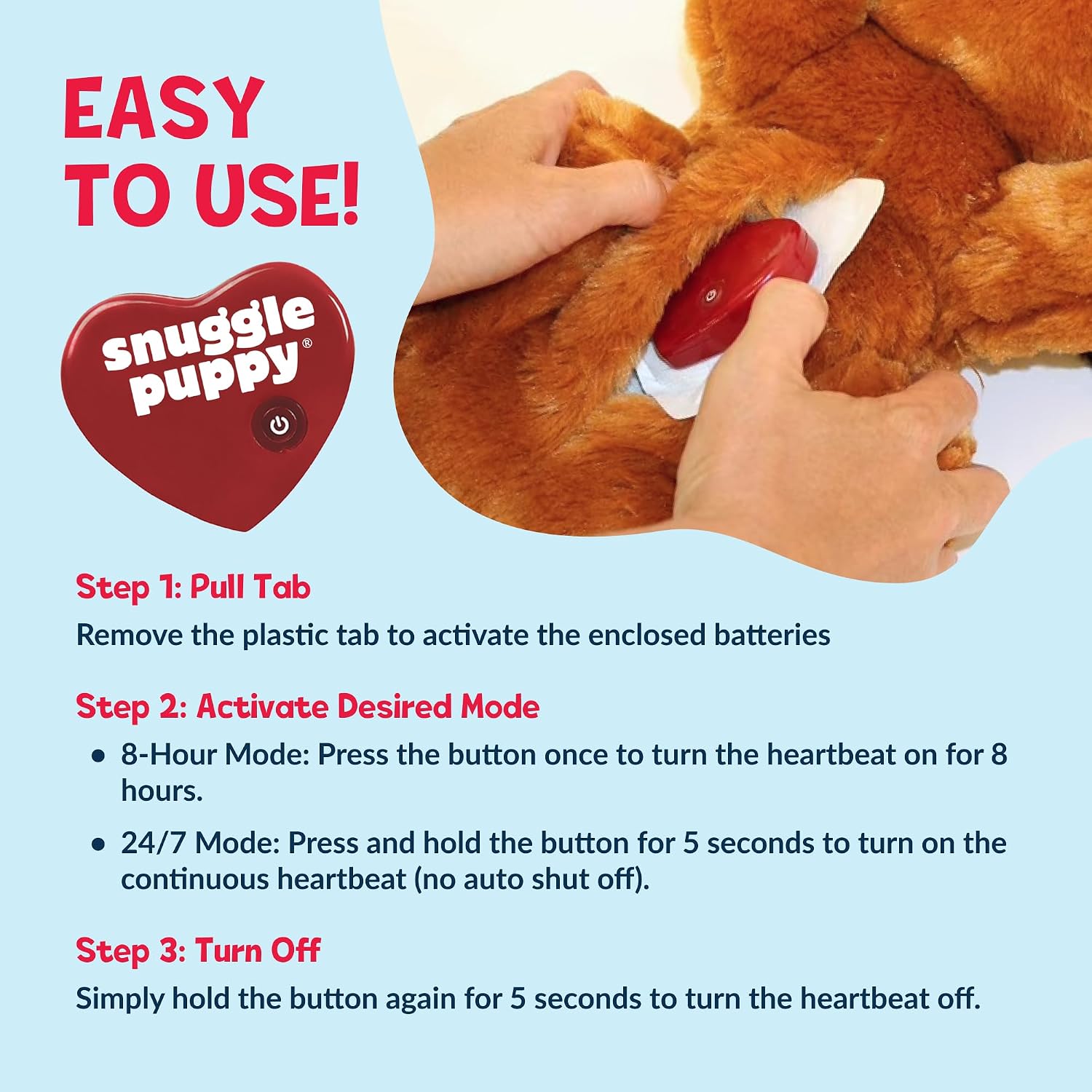 Snuggle Puppy Heartbeat Toy, Calming Comfort, Medium Breeds – Biscuit | Calming heartbeat toy, crate training comfort, heat p