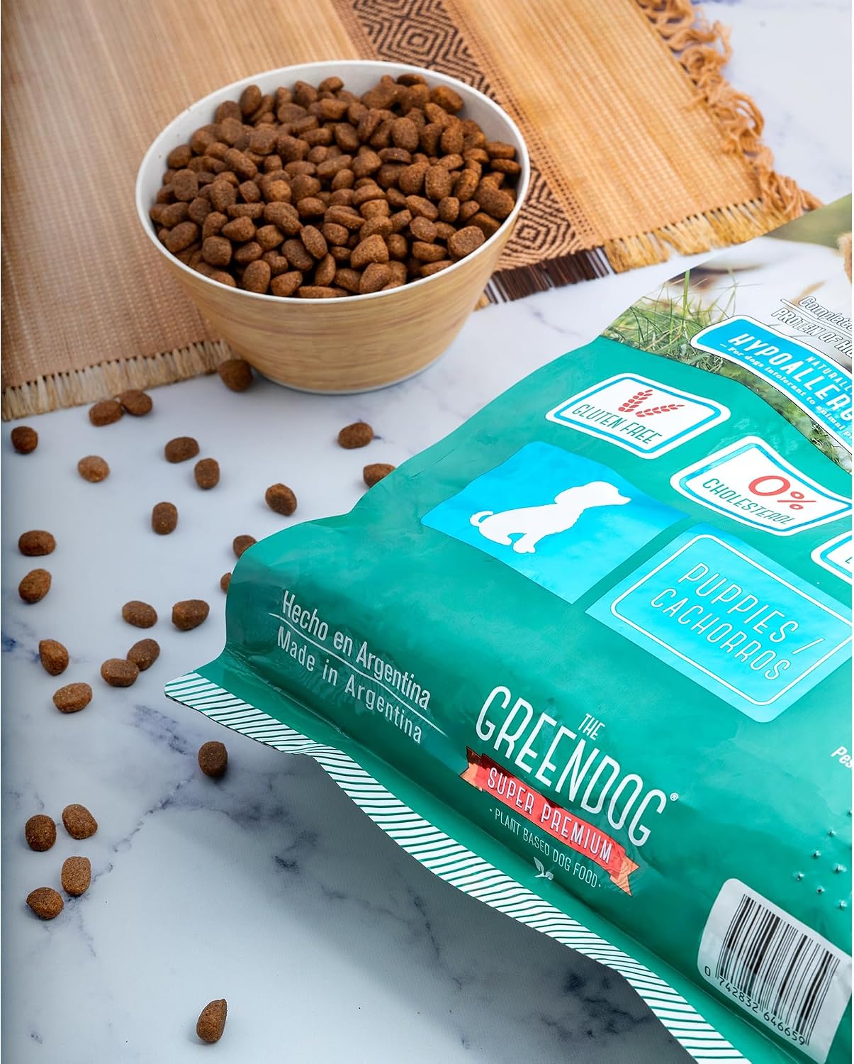 The Green Dog: Super Premium – Puppies – 6.6 Lb Bag Dog Food – Plant Based Protein, Vegan Dry Pet Kibble, Gluten Free, Comple
