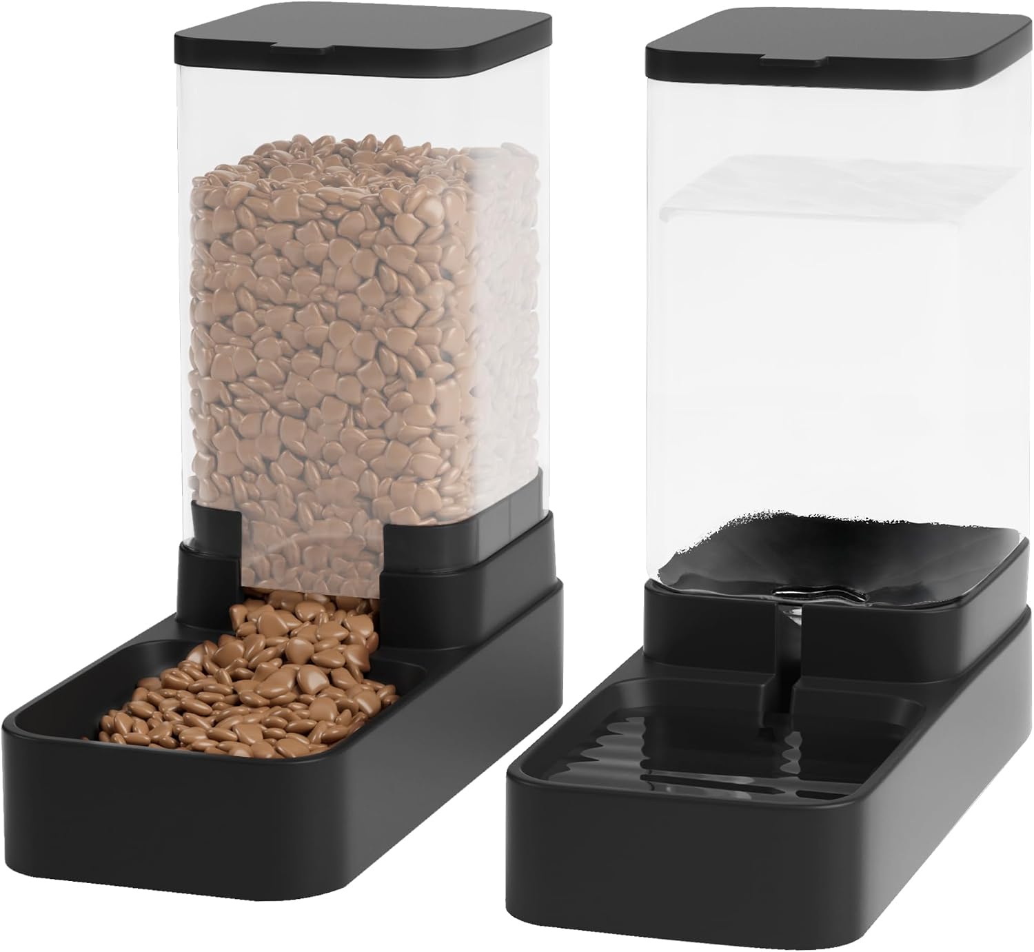 Wefeedy Automatic Cat Feeder and Water Dispenser in Set with Pet Food Bowl,Gravity Dog Waterer and Food Feeder for Small Medi