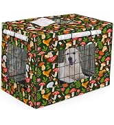 Bienbee Dog Crate Cover, 42 inches Windproof Crate Covers for Dog Cages Breathable Dog Kennel Cov...