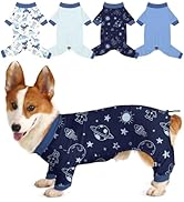 Bienbee Dog Pajamas, 4 Pack Cute Soft Dog Puppy Clothes Dogs Pjs Onesies Jammies Outfit Adjustabl...