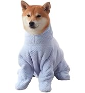 MANON ROSA Dog Bathrobe Towel - Absorbent Microfiber Robe for Small Medium Large Dogs and Cats - ...