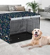 Bienbee Dog Crate Cover, 42 inches Windproof Crate Covers for Dog Cages Breathable Dog Kennel Cov...