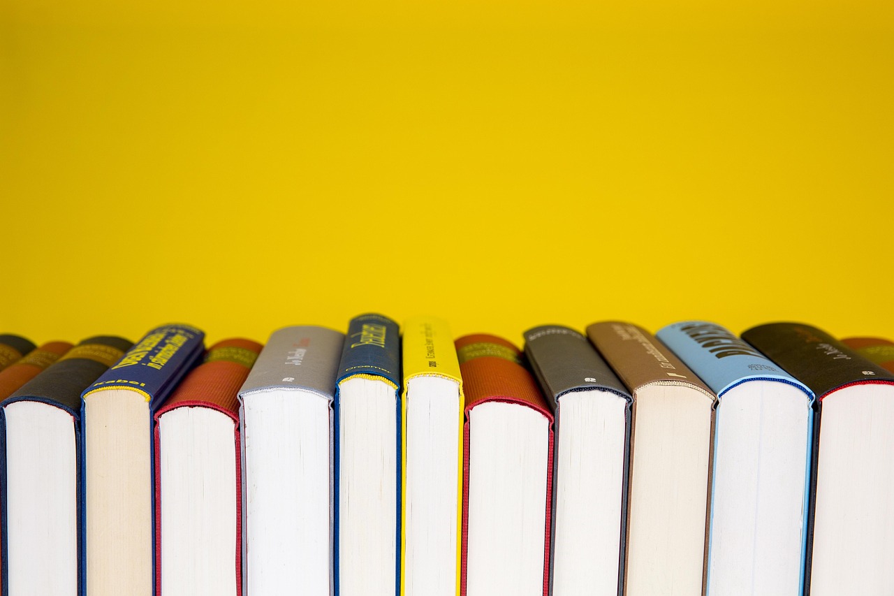 Stack of hardback and paperback books