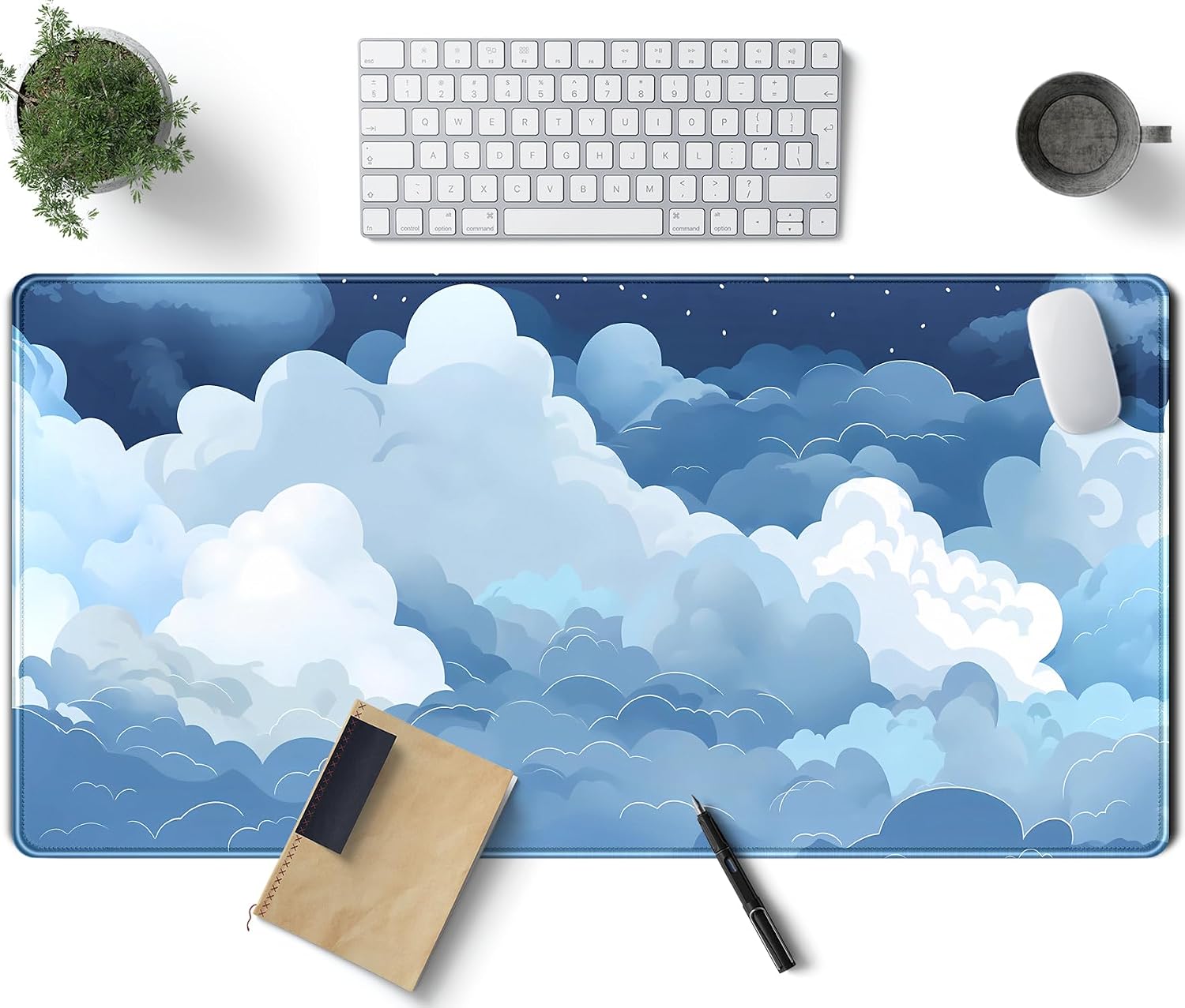 Japanese Minimalist Floral Desk Mat Aesthetic Flowers XL Large Extended Gaming Mouse Pad with Stitched Edges, Big Laptop Computer Keyboard and Mouse Mat for Girl Women Office Decor 31.5x11.8 in - Image 11