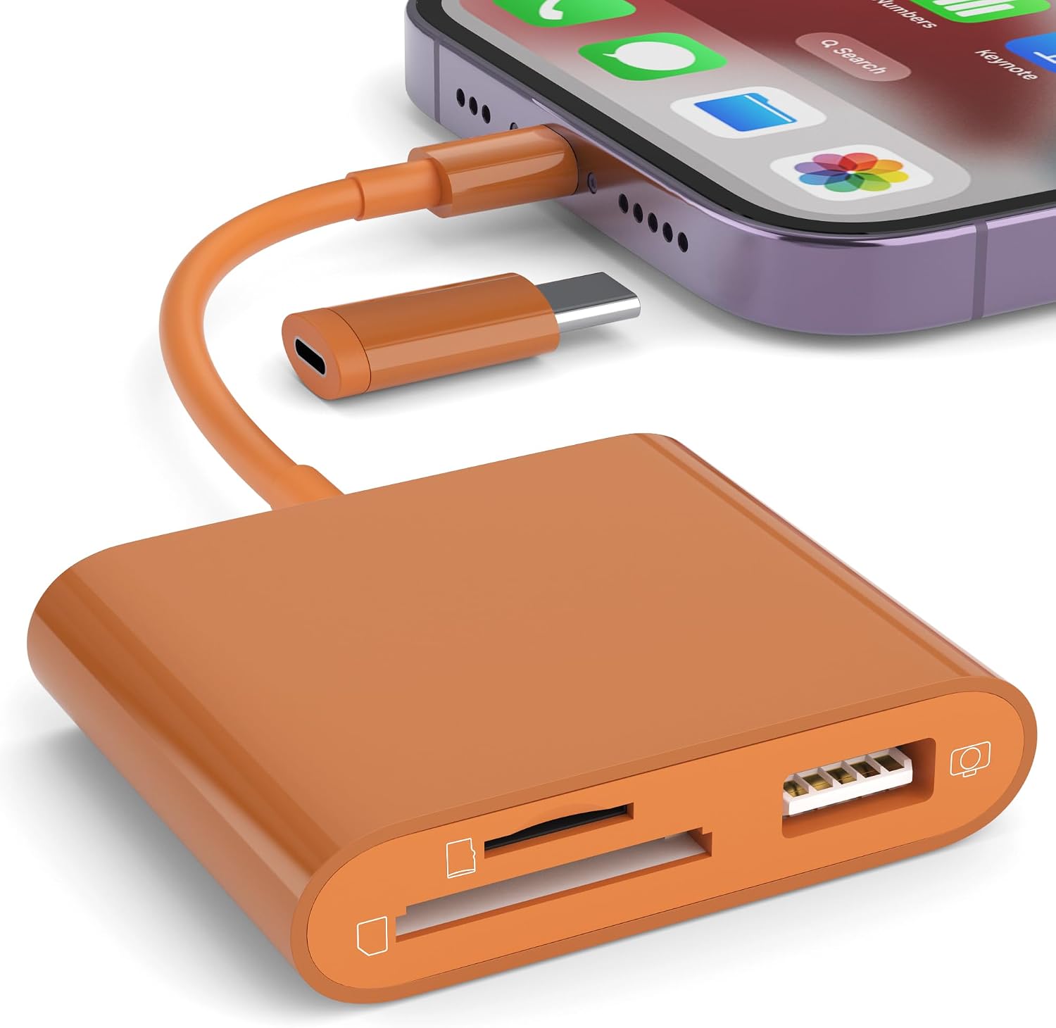 SZHAIYIJIN SD Card Reader for iPhone, Memory Card Reader with USB Camera Adapter Plug and Play Trail Game Camera Viewer Supports SD and TF Card MicroSD Card Adapter for iPad No App Required - Image 9