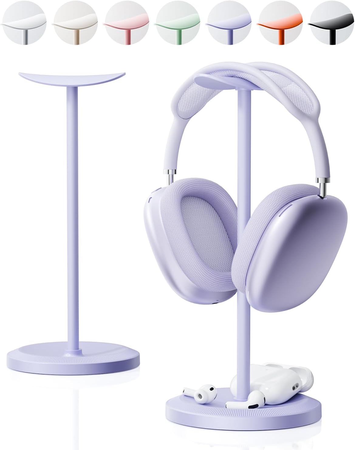 Tiiletzote Headphone Stand, Desktop Headset Holder, Orange | Earphone Stand, Gaming Headphone Hanger, Enlarged Headrest Heavy Base, Office Desk Accessories for All Headphones Size - Image 11