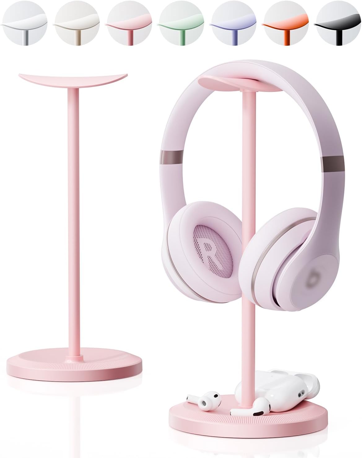Tiiletzote Headphone Stand, Desktop Headset Holder, Orange | Earphone Stand, Gaming Headphone Hanger, Enlarged Headrest Heavy Base, Office Desk Accessories for All Headphones Size - Image 10