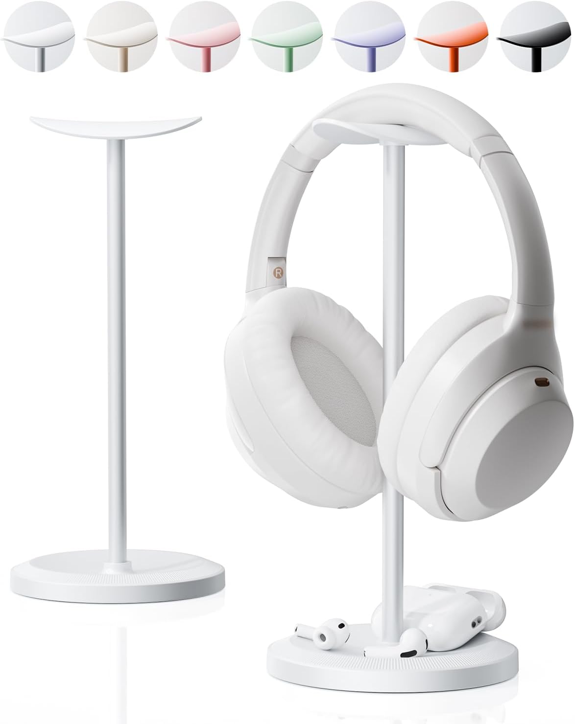 Tiiletzote Headphone Stand, Desktop Headset Holder, Orange | Earphone Stand, Gaming Headphone Hanger, Enlarged Headrest Heavy Base, Office Desk Accessories for All Headphones Size - Image 9