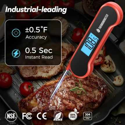 Red Digital Meat Thermometer