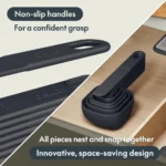Elite Black Silicone Measuring Cups