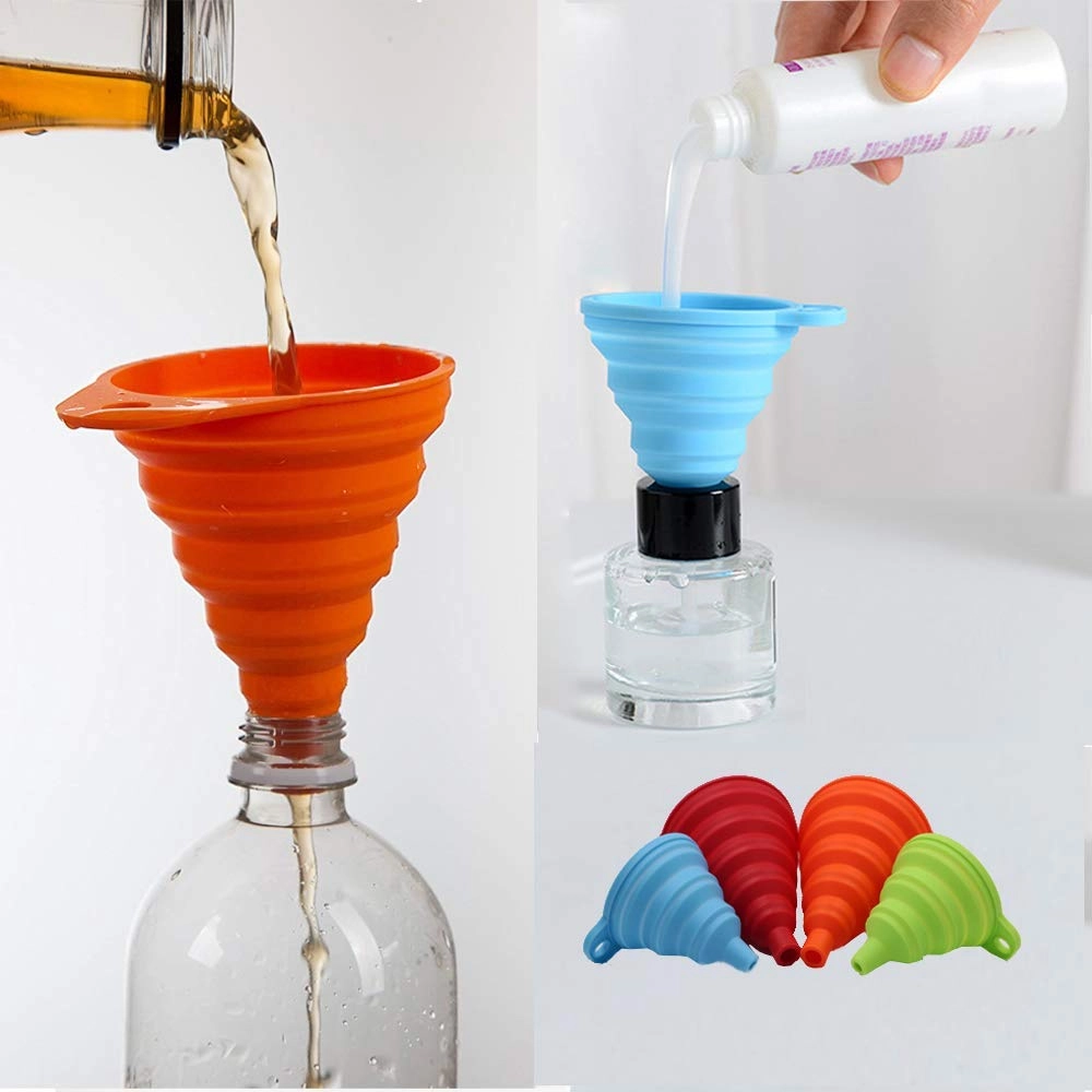 Collapsible Silicone Funnel Set
