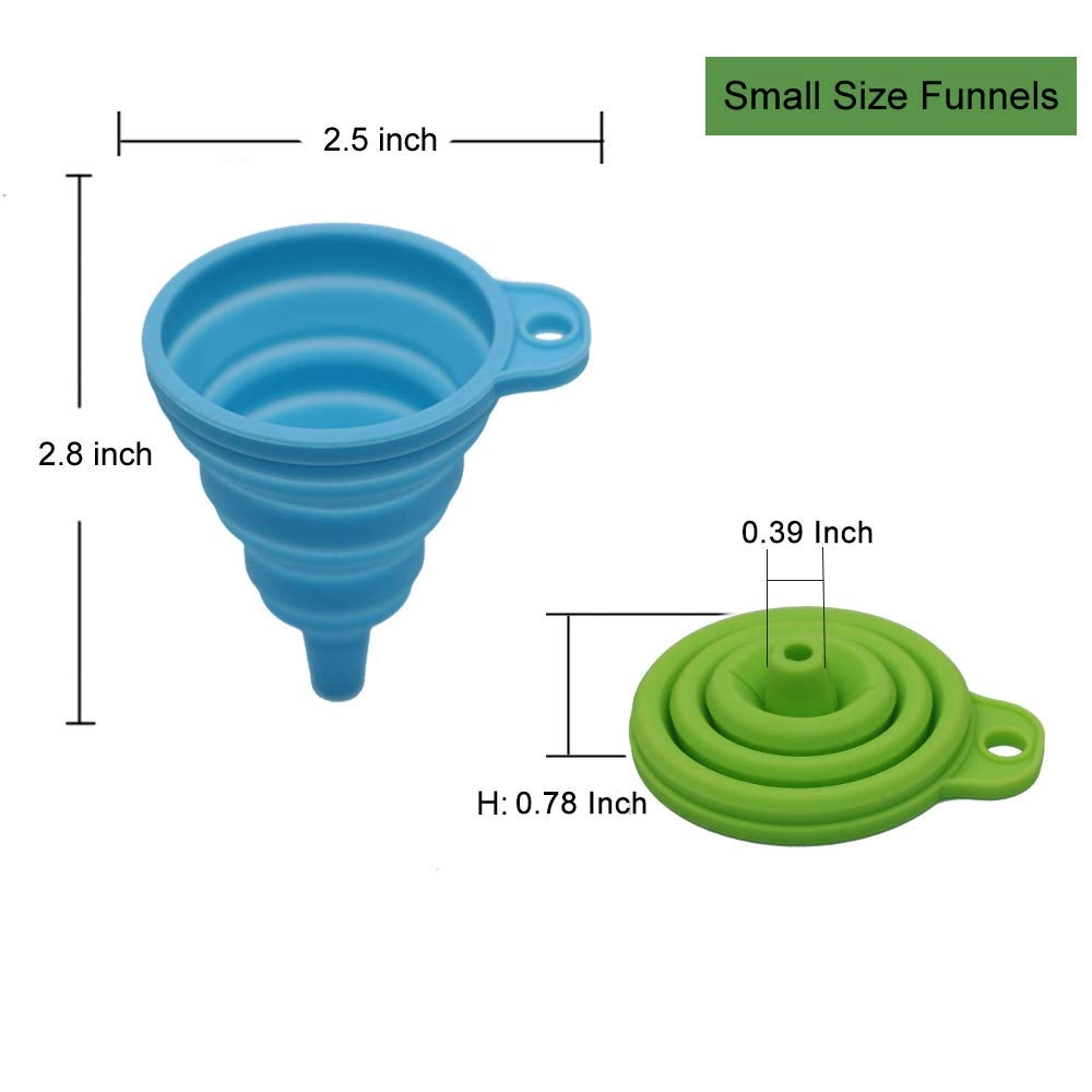 Collapsible Silicone Funnel Set