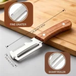 3-in-1 Wood Handle Vegetable Peeler