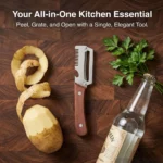 3-in-1 Wood Handle Vegetable Peeler