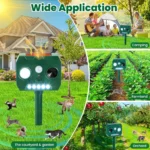 Solar Powered Ultrasonic Animal Repeller - Hình 5