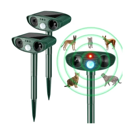 Solar Ultrasonic Animal Deterrent with Motion Sensor