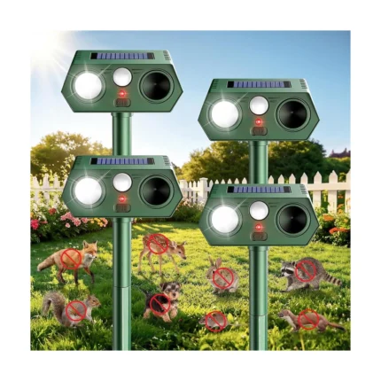 Solar Ultrasonic Animal Repeller with Motion Sensor - Garden Stake