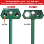 Green Solar Ultrasonic Animal Repeller - Hình 2