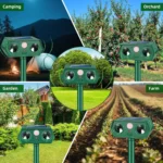 Green Solar Ultrasonic Animal Repeller - Hình 7