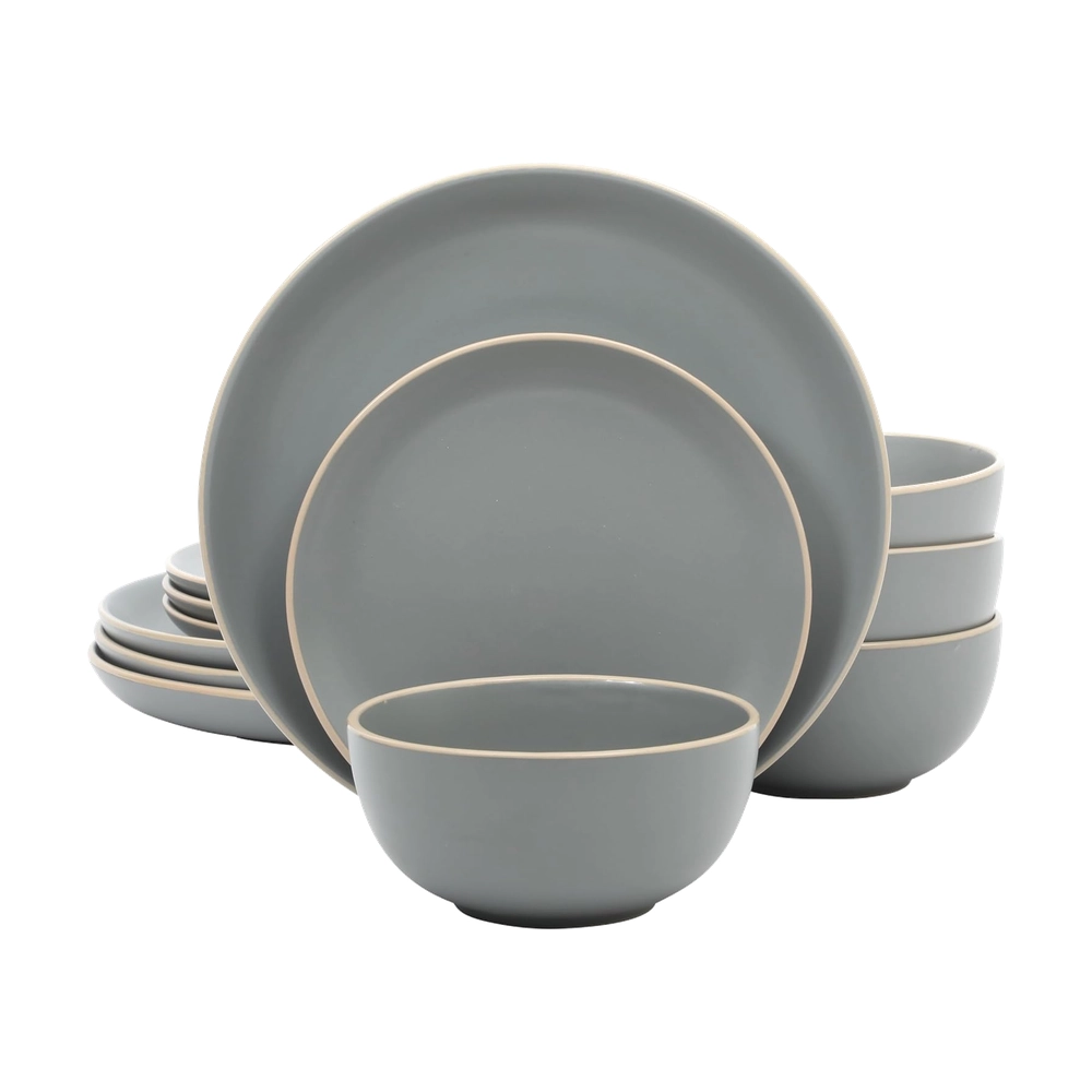 Matte Grey Stoneware Dinnerware