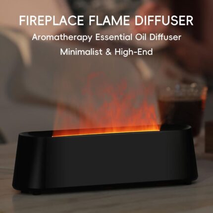 ZenFlame Black Fireplace Diffuser — view 2