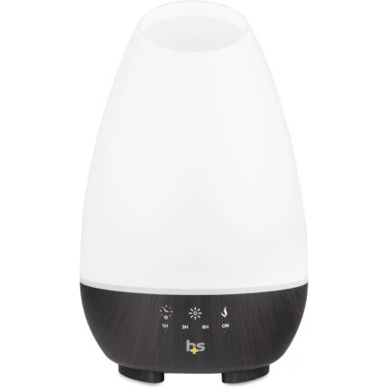 Mistvale 500ml LED Essential Oil Diffuser with Wood Grain Base