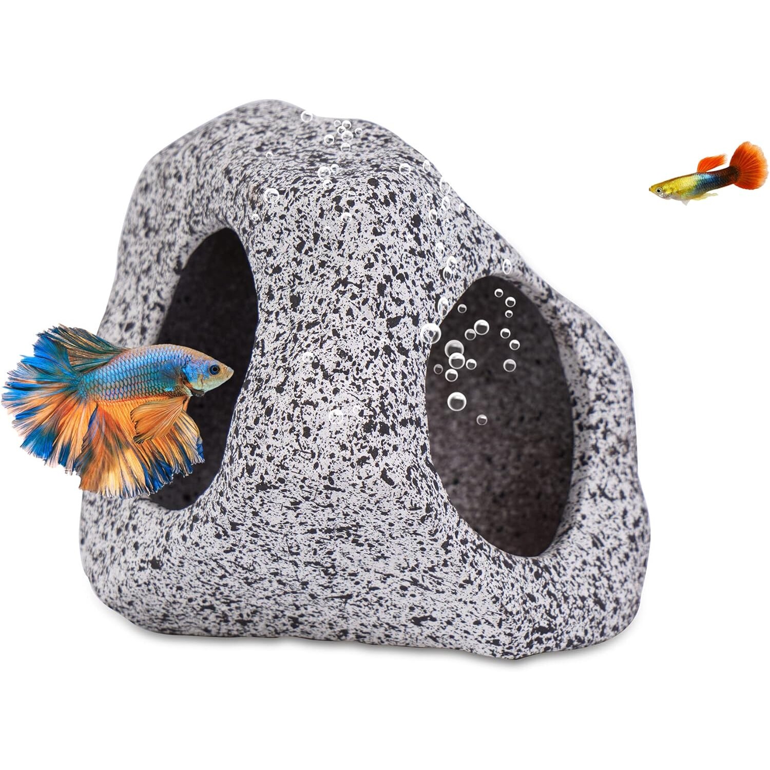 Natural Stone Look Betta Fish Cave for Aquarium Natural Stone Look Betta Fish Cave for Aquarium