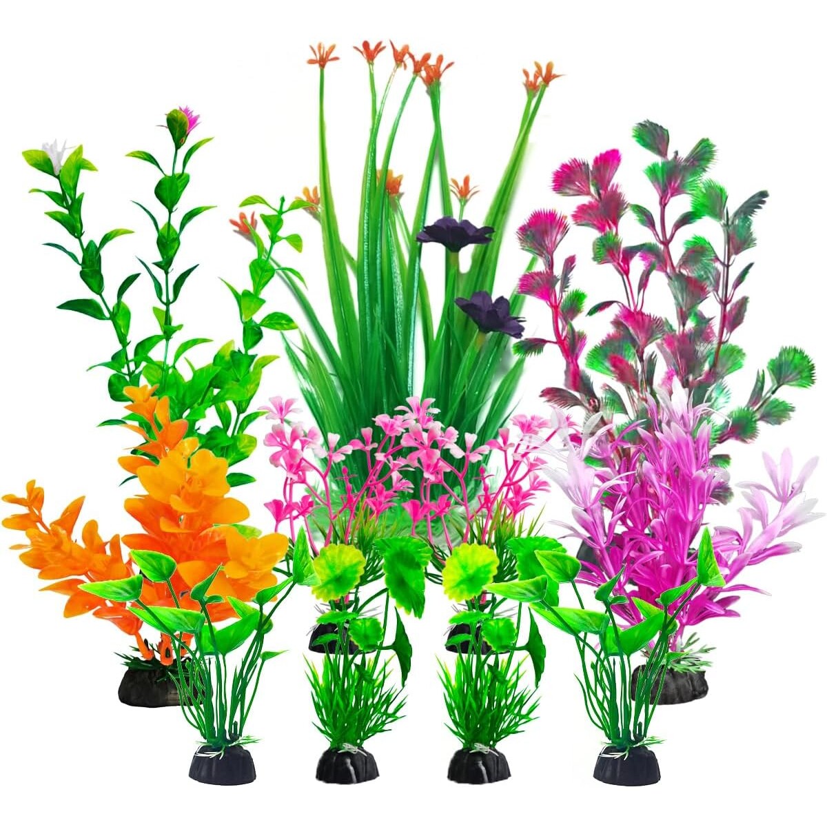 Vibrant Plastic Aquarium Plant Set – Non-Toxic Fish Tank Decor Vibrant Plastic Aquarium Plant Set – Non-Toxic Fish Tank Decor