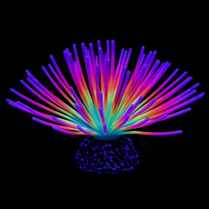 Fluorescent Silicone Anemone – Vibrant Aquarium Decor