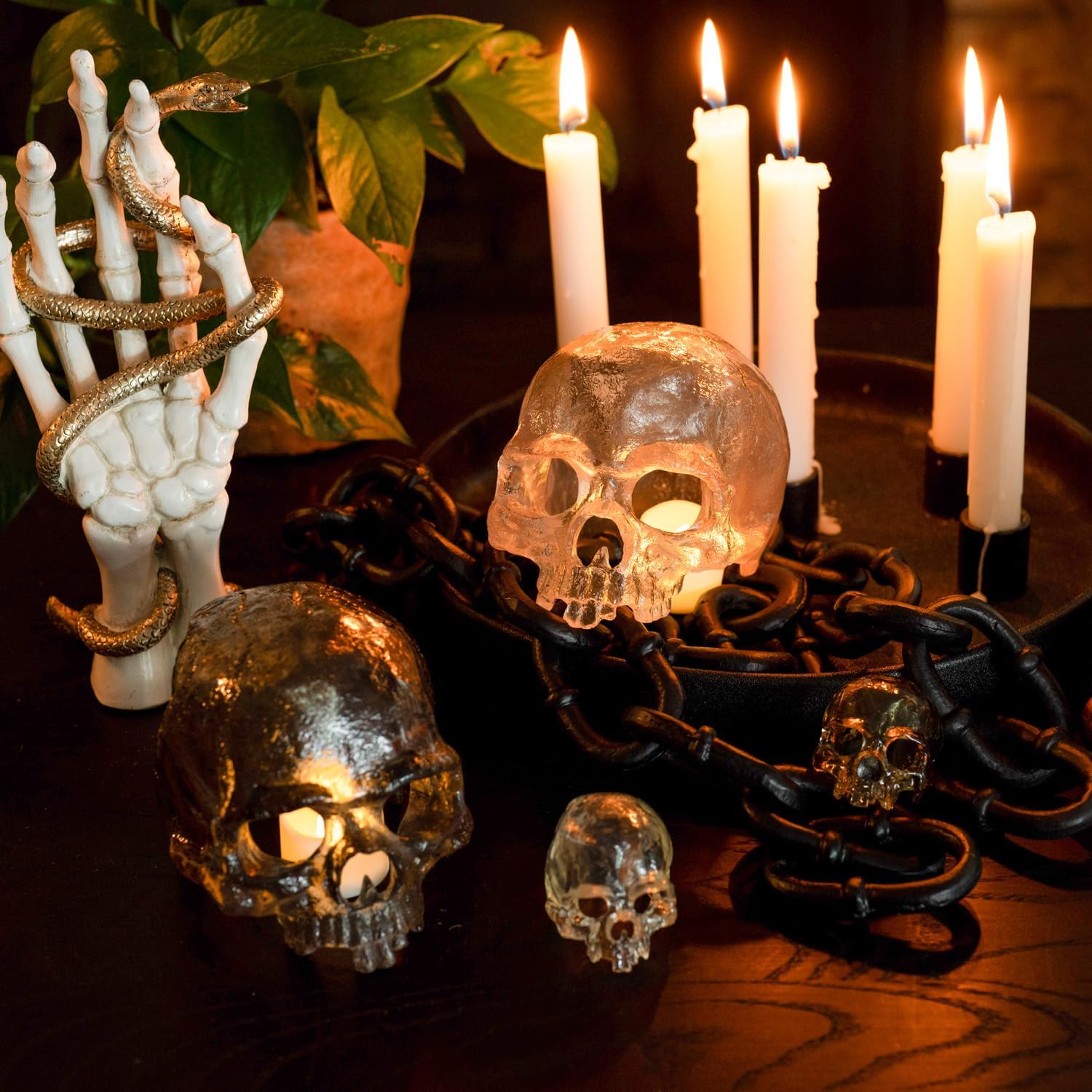 Translucent Skull Aquarium Decor — view 6