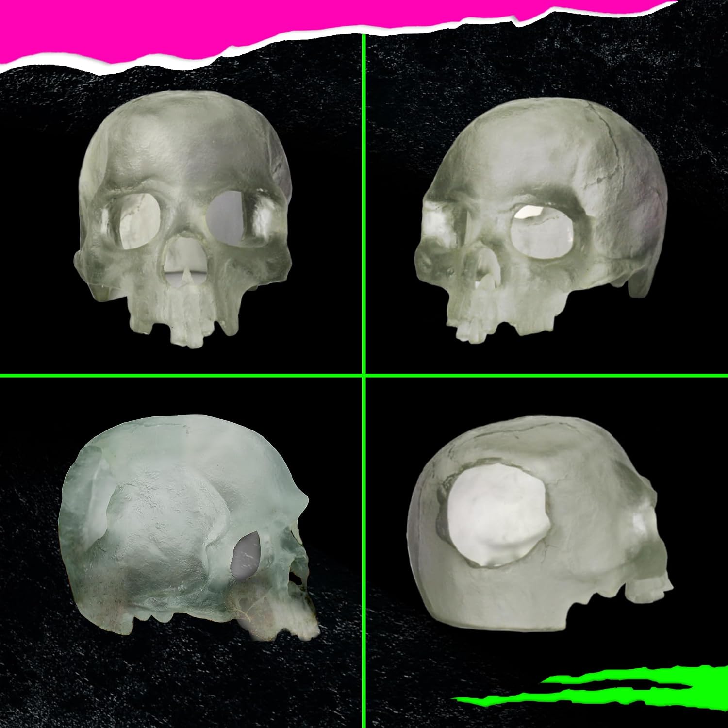 Translucent Skull Aquarium Decor — view 7