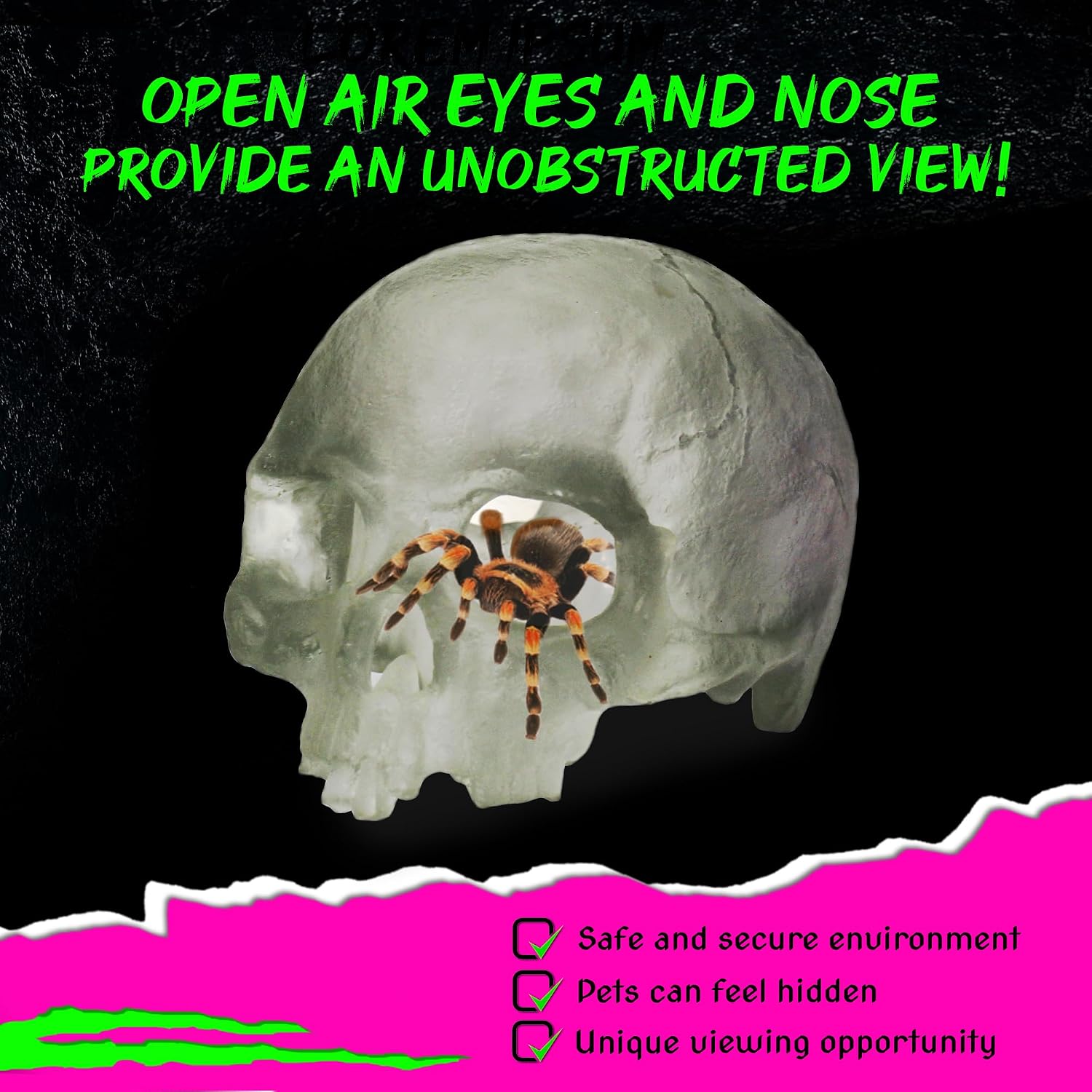 Translucent Skull Aquarium Decor — view 3