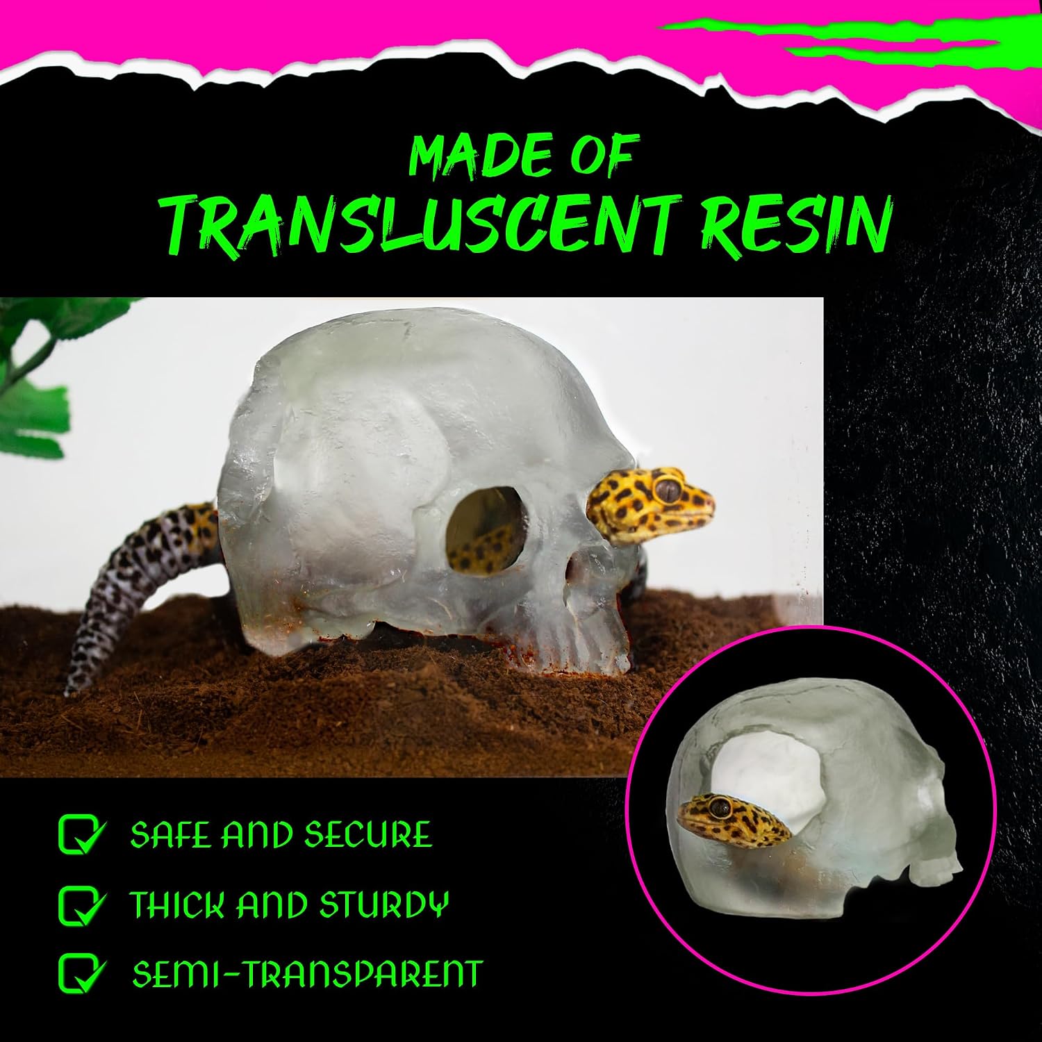 Translucent Skull Aquarium Decor — view 5