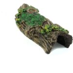 Mossy Forest Log Aquarium Hideaway with Greenery Accents — view 7
