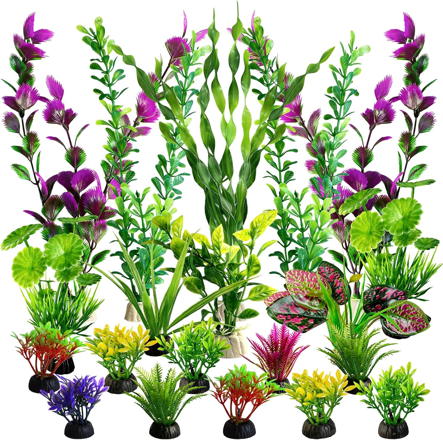 Diverse Artificial Aquarium Plant Set – Non-Toxic Fish Tank Decor Diverse Artificial Aquarium Plant Set – Non-Toxic Fish Tank Decor