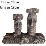 Ancient Island Stone Head Aquarium Ornament with Air Bubble Feature — view 6