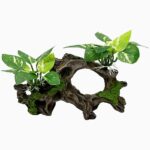 Realistic Driftwood Aquarium Decor with Pothos Plants — view 10