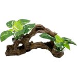 Realistic Driftwood Aquarium Decor with Pothos Plants — view 8