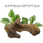 Realistic Driftwood Aquarium Decor with Pothos Plants — view 5
