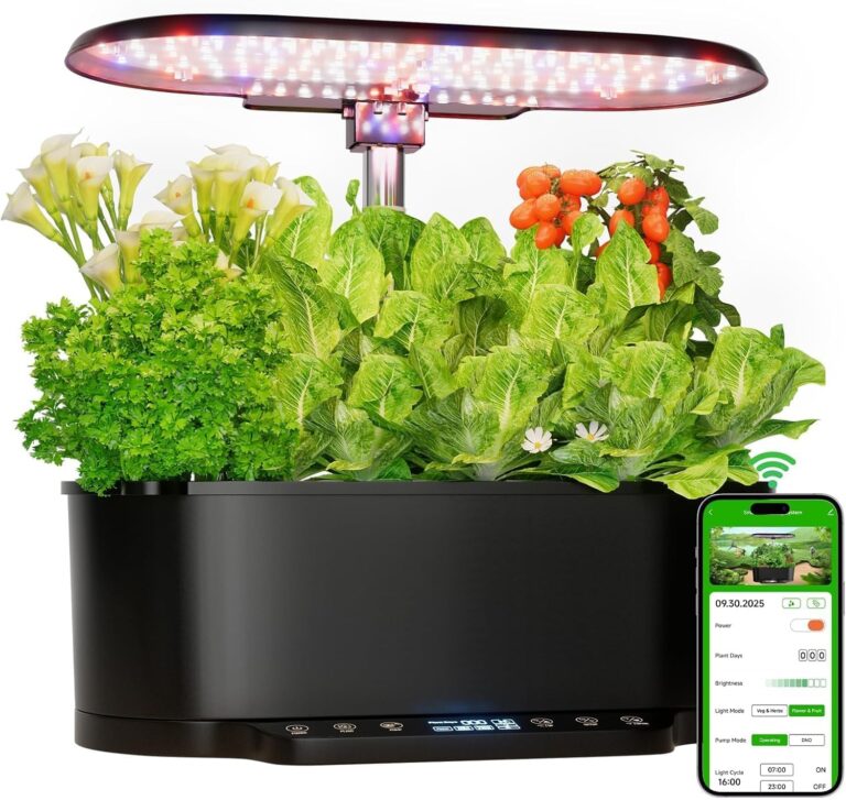 Smart Hydroponic Growing System with Adjustable LED & Wi-Fi