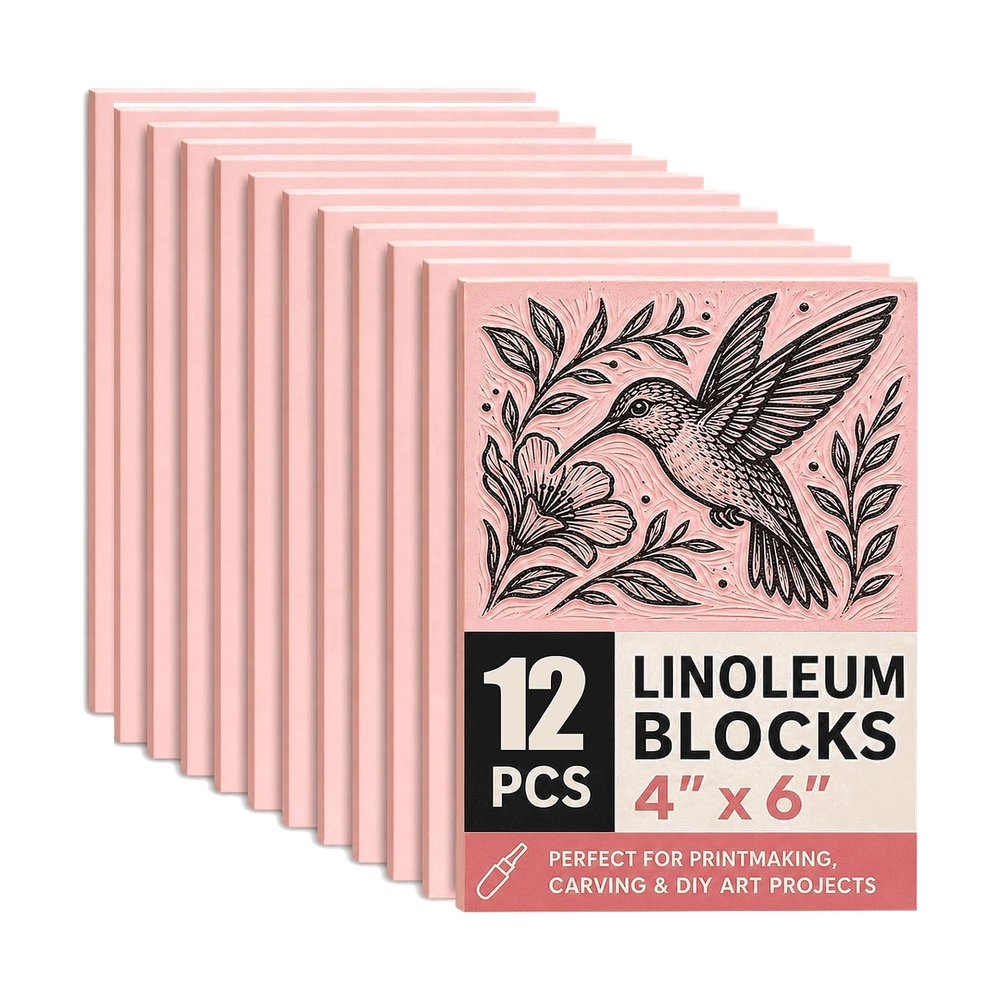 Pack Soft Pink Linoleum Carving Blocks – Soft Pink Linoleum Carving