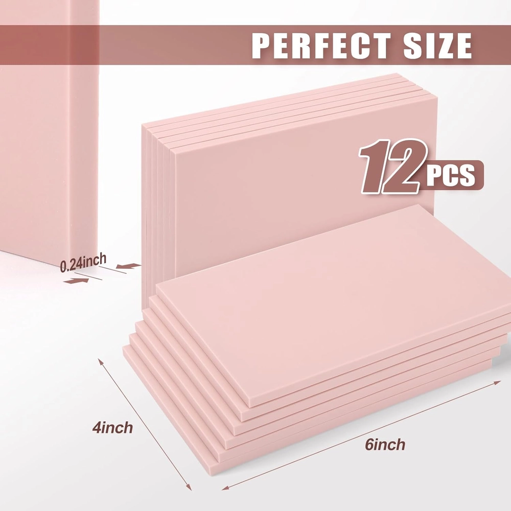 Pack Soft Pink Linoleum Carving Blocks – Soft Pink Linoleum Carving — view 2