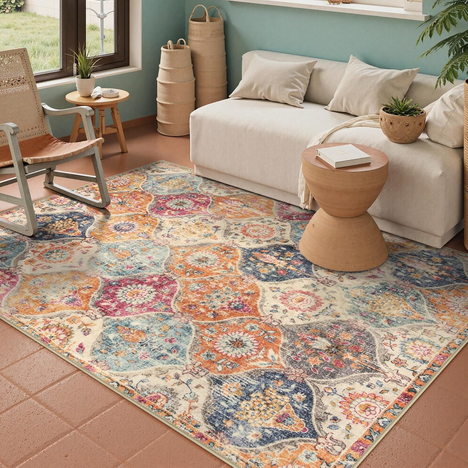 Noveltamansion Bohemian Patchwork Rug
