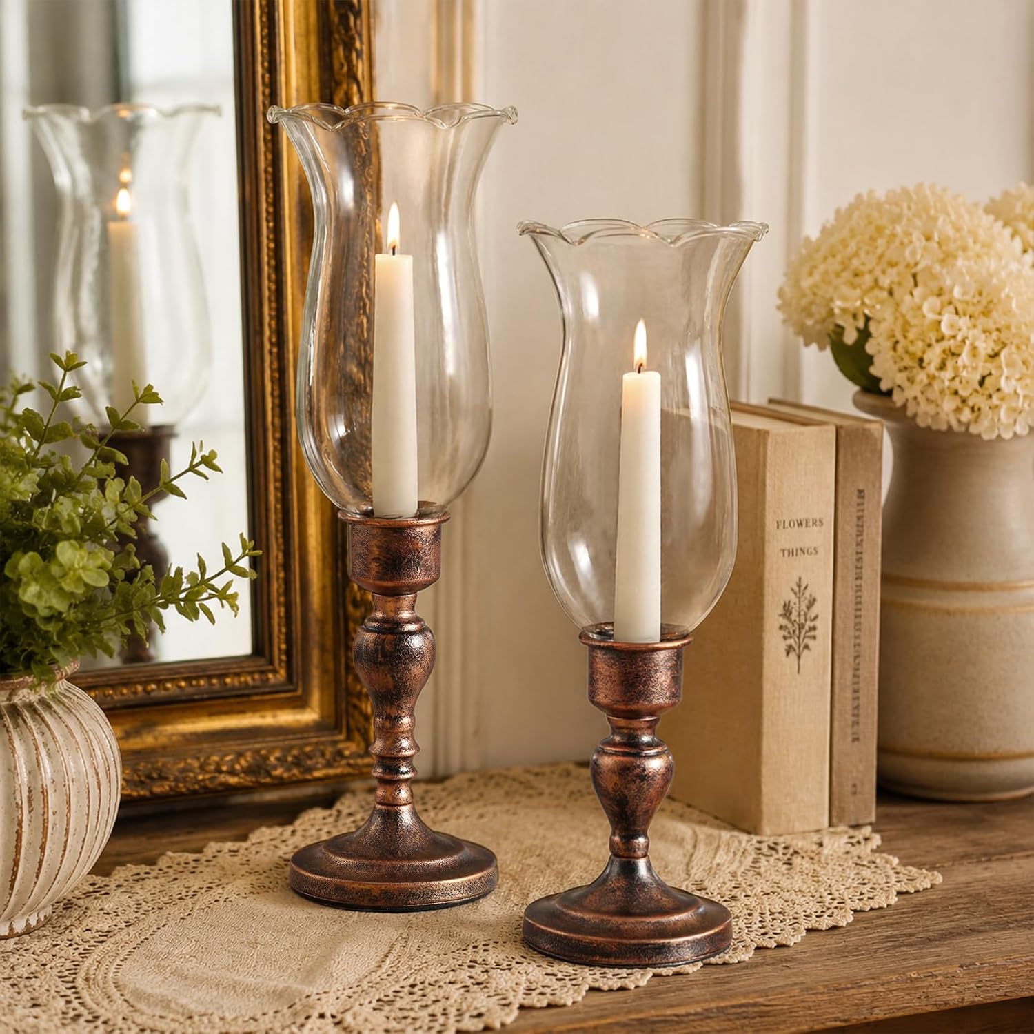 Noveltamansion Vintage Gold Candle Holders - image 8