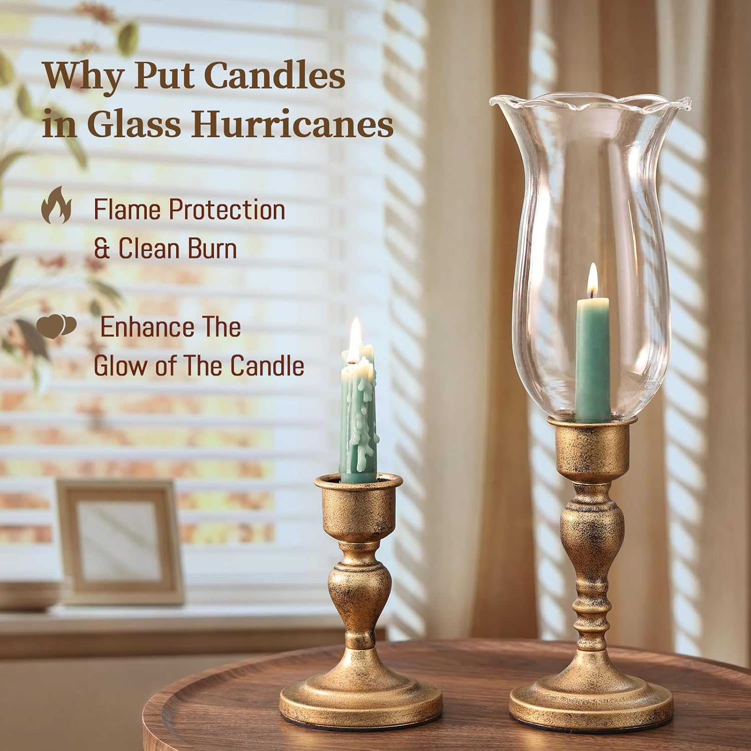 Noveltamansion Vintage Gold Candle Holders - image 4