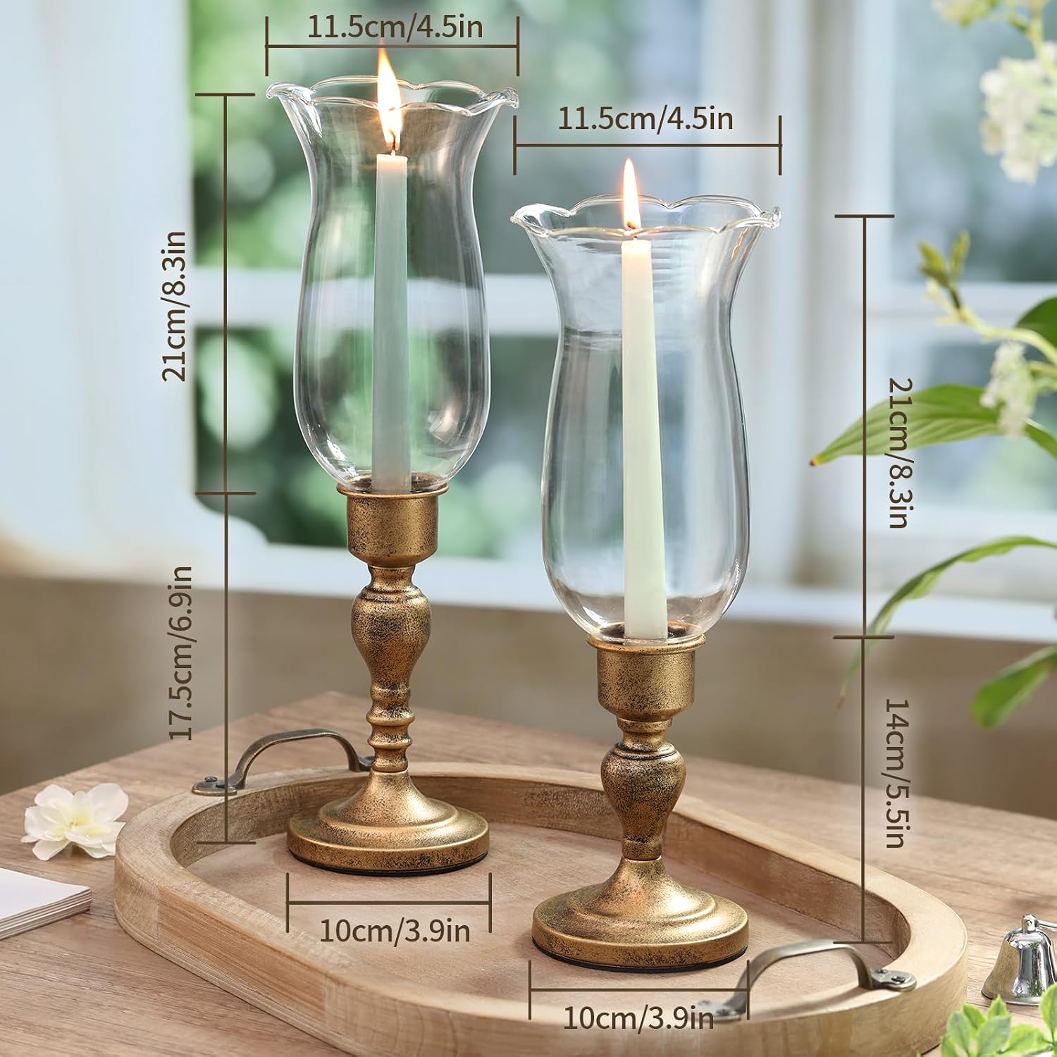 Noveltamansion Vintage Gold Candle Holders - image 2