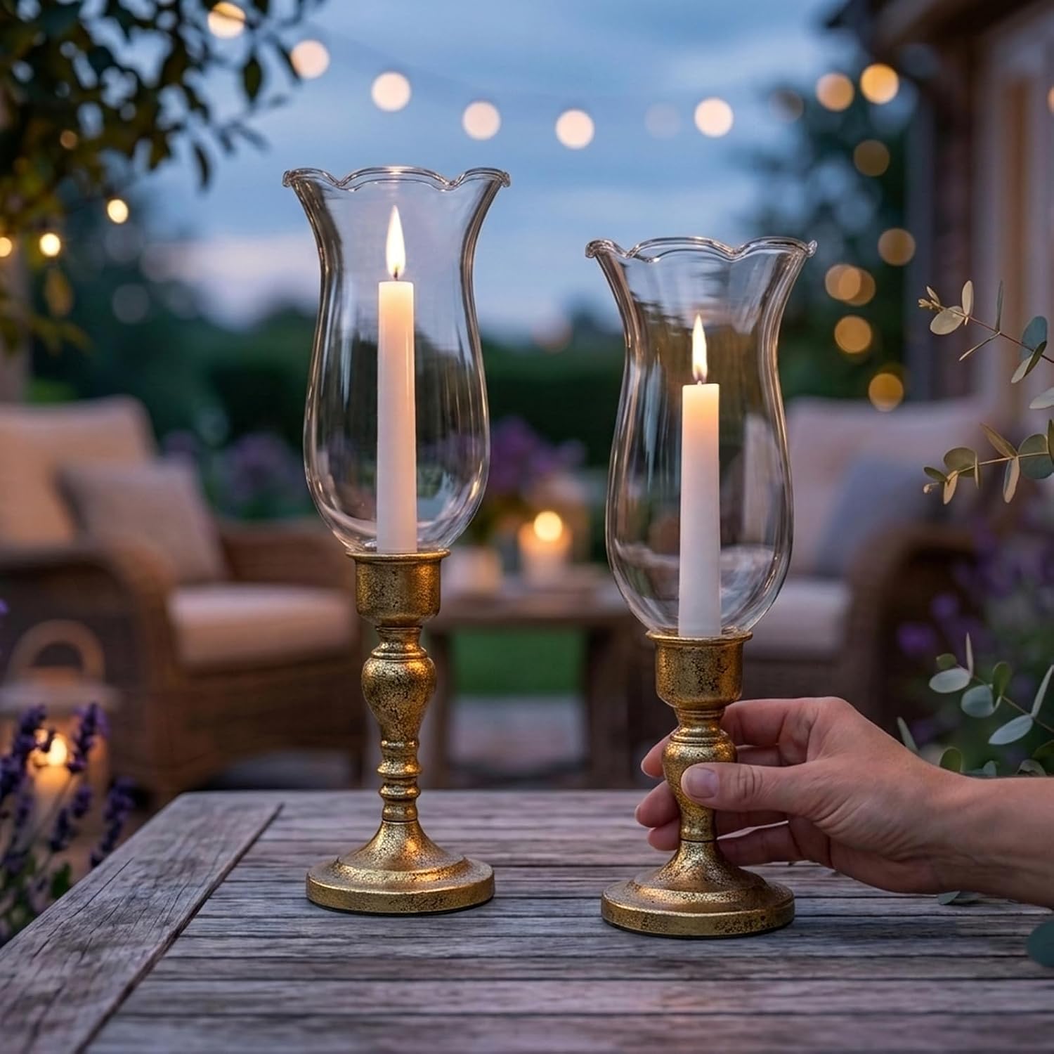 Noveltamansion Vintage Gold Candle Holders - image 6
