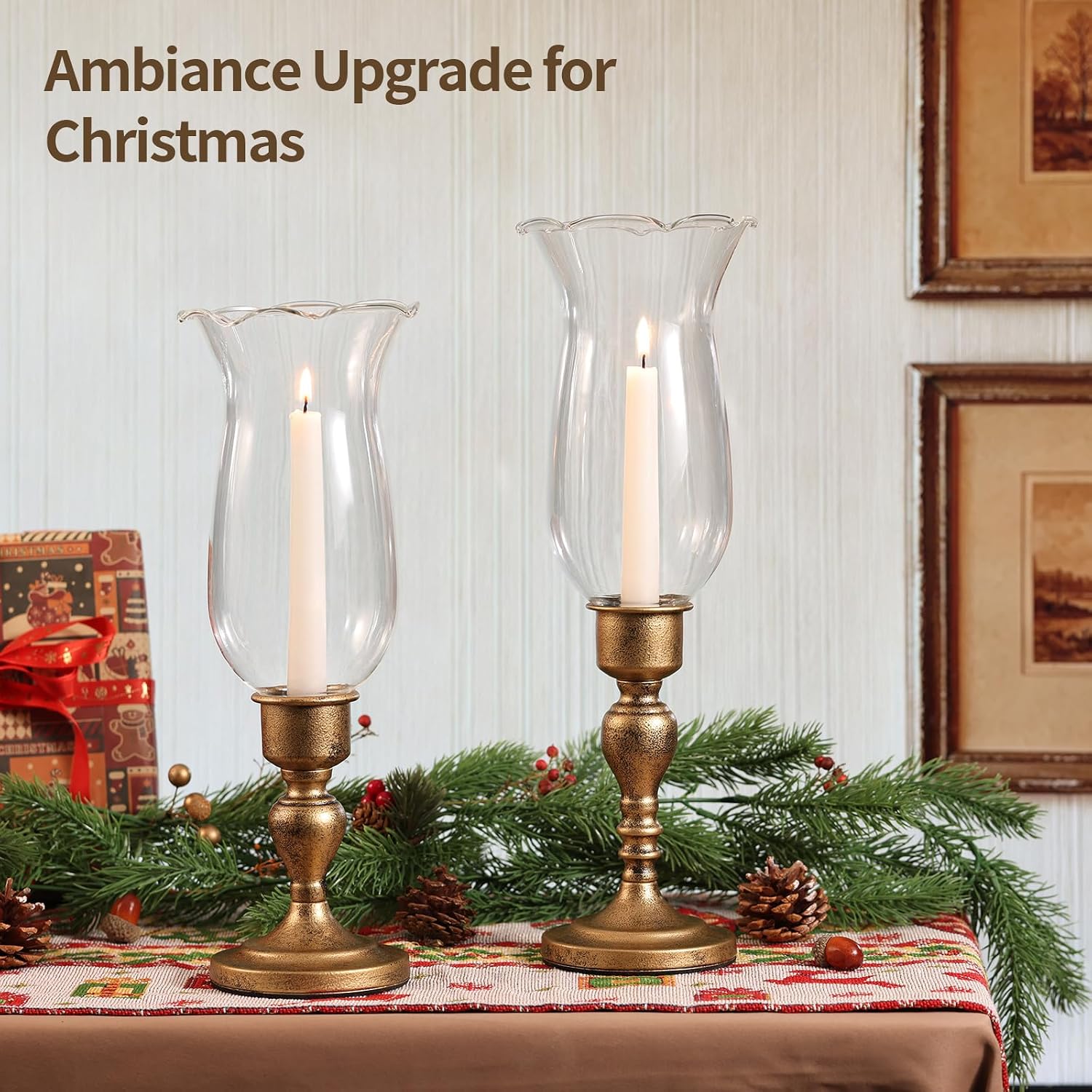 Noveltamansion Vintage Gold Candle Holders - image 5